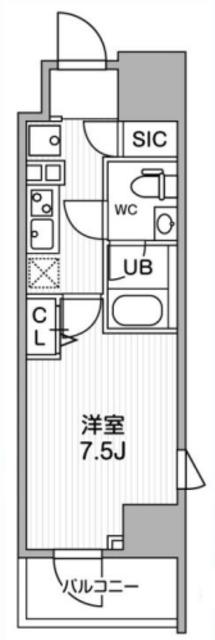 ALTERNA亀戸(1K/10階)の間取り写真