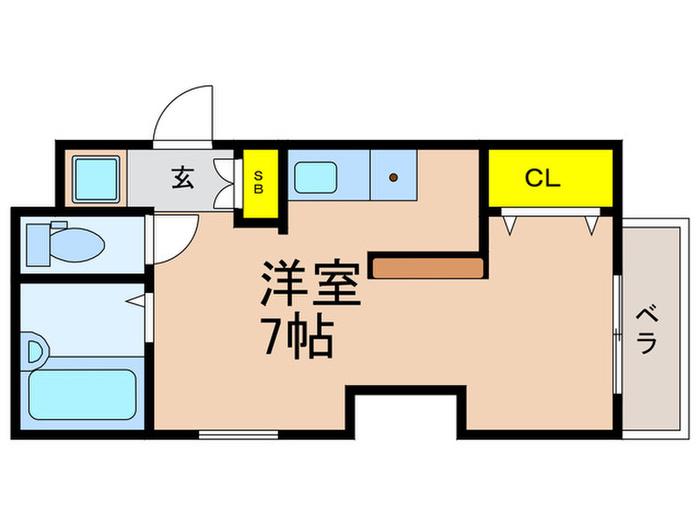 エトワールヴィル-R楠葉(ワンルーム/3階)の間取り写真
