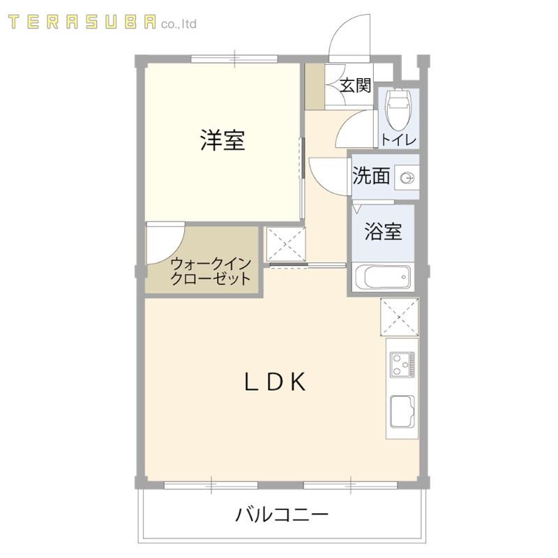 サントアリオ光町(1LDK/1階)の間取り写真