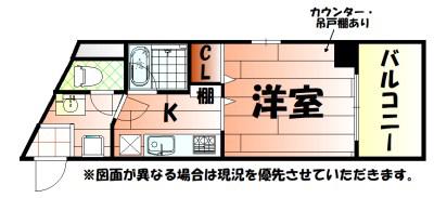 馬借タカヤコーポレーション(1K/5階)の間取り写真