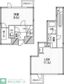 アーバンフラッツ目黒本町(1LDK/1階)の間取り写真