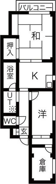 KSCOURT真法院(2DK/3階)の間取り写真