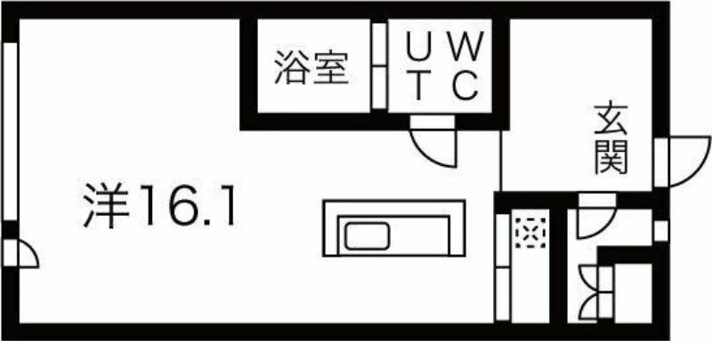 コレクション名駅III(ワンルーム/9階)の間取り写真