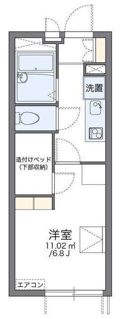 レオパレスSHIMIZU T(1K/1階)の間取り写真