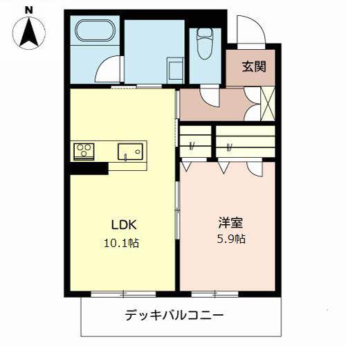 シャーメゾン エトワール(1LDK/1階)の間取り写真