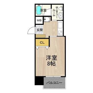 ディオレ・クレスト東心斎橋(1K/10階)の間取り写真