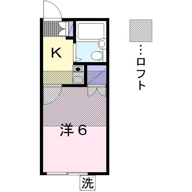 プラスコート代官四丁目(1K/1階)の間取り写真
