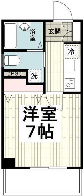 UTステージ横浜吉野町(1K/3階)の間取り写真