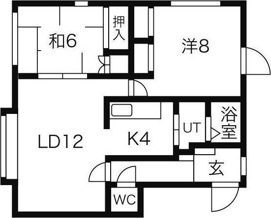 第3林マンションA(2LDK/2階)の間取り写真