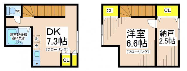 アイコート柴崎(1SDK/2階)の間取り写真