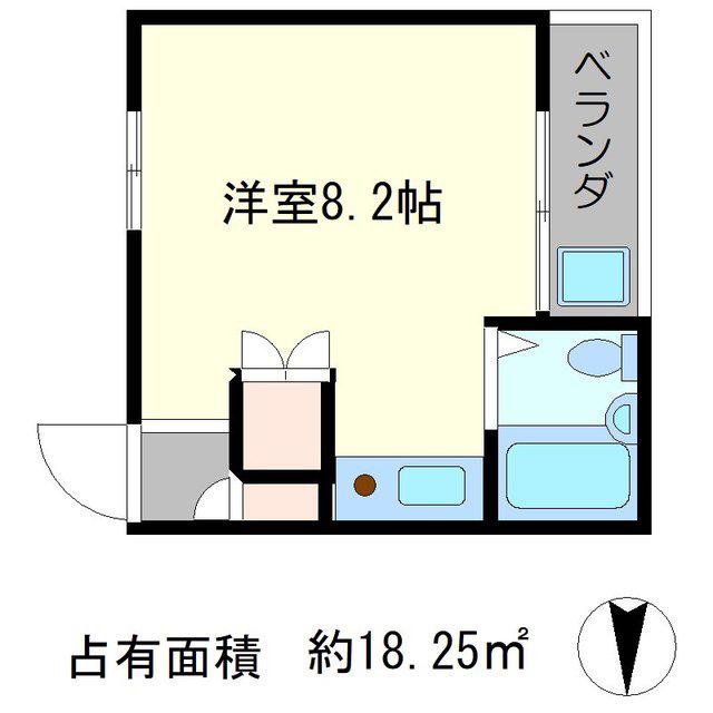 ハイツMATSUNAMI(ワンルーム/1階)の間取り写真