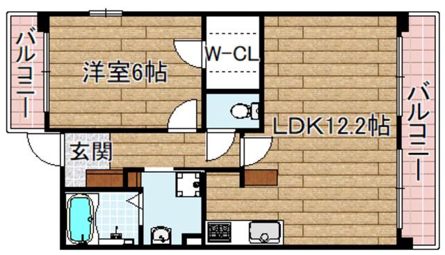 ラマージュIII(1LDK/2階)の間取り写真