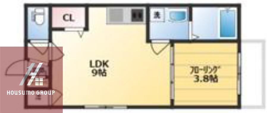 GRANDIR A(1LDK/2階)の間取り写真