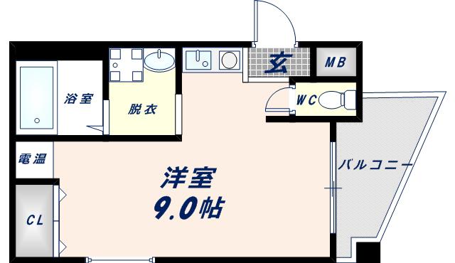 プロスピリティー巽南(1K/3階)の間取り写真
