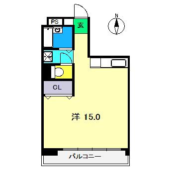 BLANC DOR(ワンルーム/6階)の間取り写真