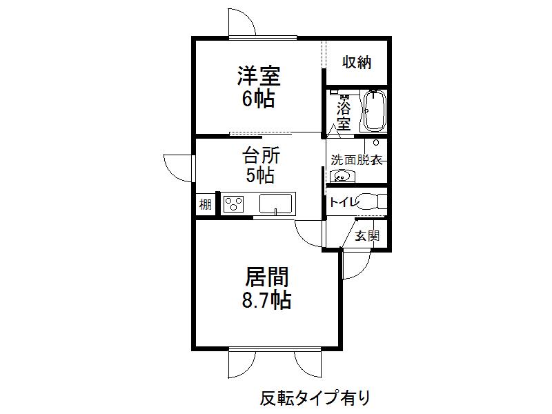 CONTENTO(1DK/2階)の間取り写真