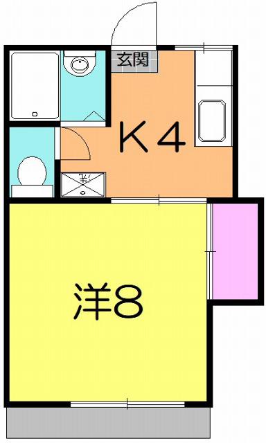 メゾンファミール(1K/1階)の間取り写真