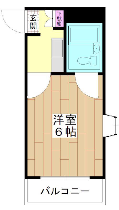 緑町共和ビル(1K/2階)の間取り写真