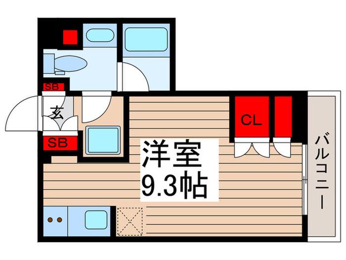 パークアクシス押上テラス(ワンルーム/7階)の間取り写真