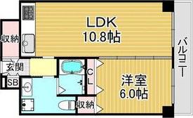うはら甲子園口ビル(1LDK/5階)の間取り写真