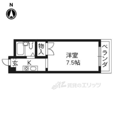 O&Kマンション(1K/2階)の間取り写真