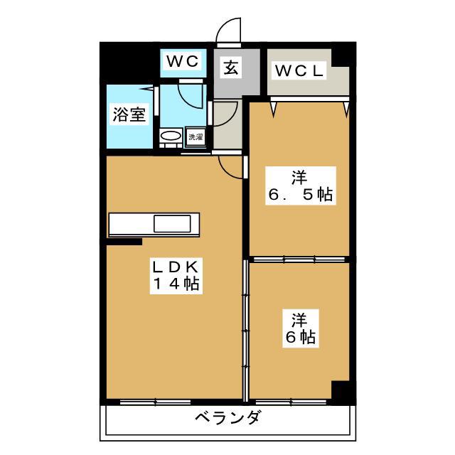 アバンハウスI-A(2LDK/1階)の間取り写真