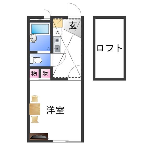 レオパレスラポール深井(1K/1階)の間取り写真