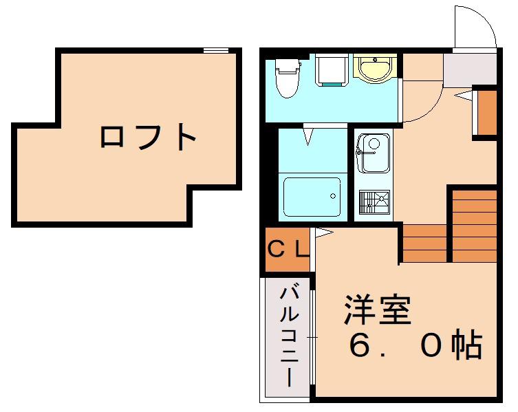 リヴァブル吉塚(ワンルーム/1階)の間取り写真