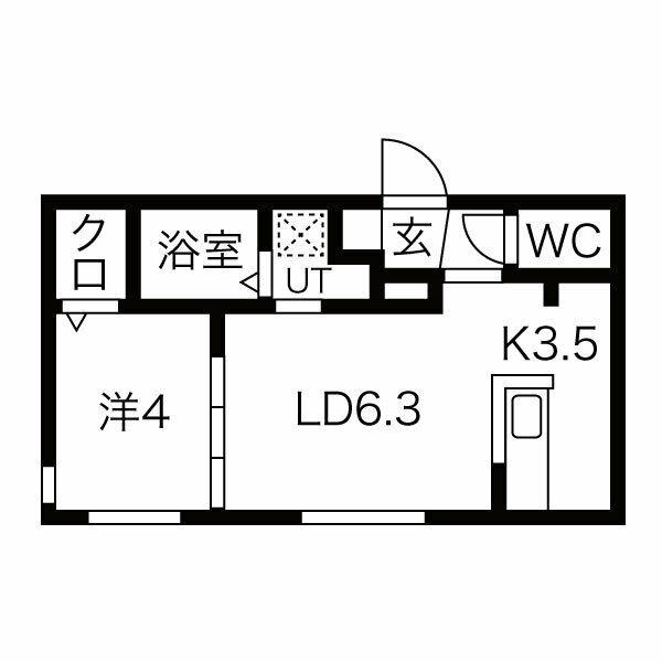 TERRACE KASUMI(1LDK/4階)の間取り写真