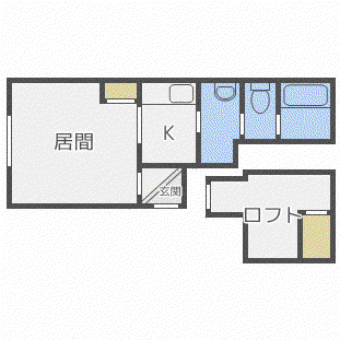 CASA麻生(1K/2階)の間取り写真