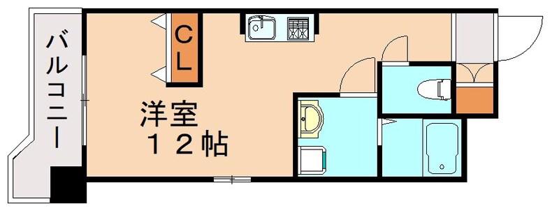 メモリープラザ小倉(ワンルーム/3階)の間取り写真