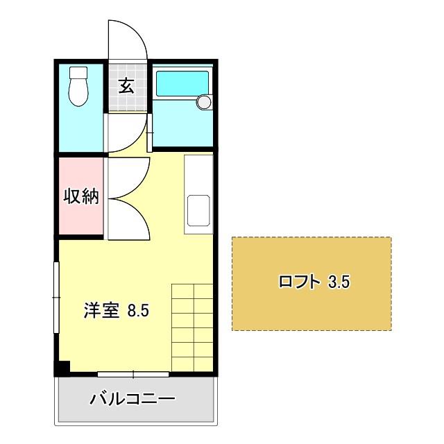 サンテラス北本町(ワンルーム/4階)の間取り写真