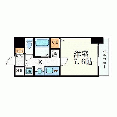 プレサンス 名古屋STATIONアライブ(1K/5階)の間取り写真