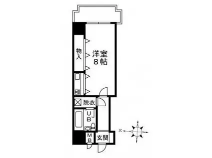 Kステーション大橋(ワンルーム/3階)の間取り写真