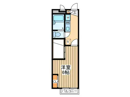レオパレスベガIII(1K/2階)の間取り写真