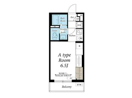 N・Sコート行徳(1K/2階)の間取り写真