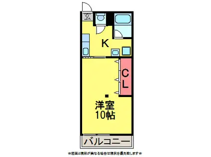 N・ポルタ(1K/2階)の間取り写真
