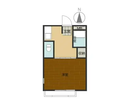 ぺスブランカ(1K/1階)の間取り写真