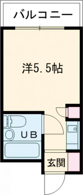 ビレッジ1(ワンルーム/3階)の間取り写真