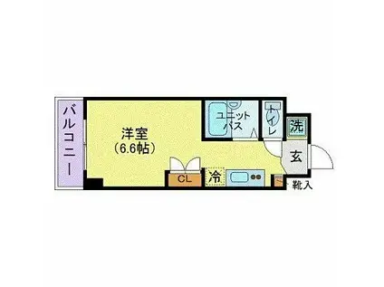 グリーンテラス国領(ワンルーム/3階)の間取り写真