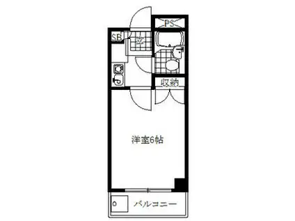 サンヒル南小池(1K/3階)の間取り写真