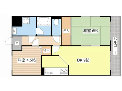 パディ・アイ・マンション(2LDK/1階)の間取り写真