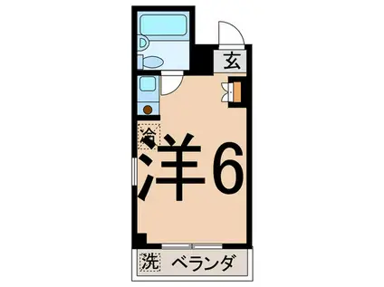 中野第2ビル(ワンルーム/4階)の間取り写真
