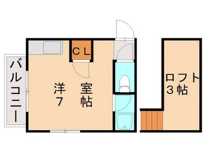 シャミー教育大前I(ワンルーム/1階)の間取り写真