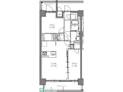 S-RESIDENCE上社AUREATE(2LDK/5階)の間取り写真