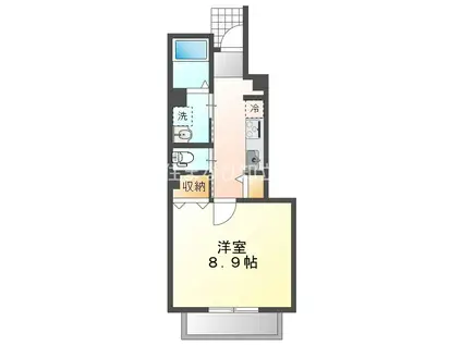 MY BLOOM(1K/1階)の間取り写真