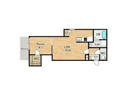 ジーメゾン知立草刈(1LDK/2階)の間取り写真