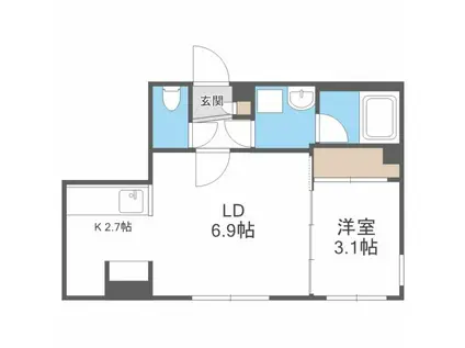 CURTIS N28 カルティスN28(1LDK/3階)の間取り写真