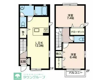 ラソネット(2LDK/1階)の間取り写真