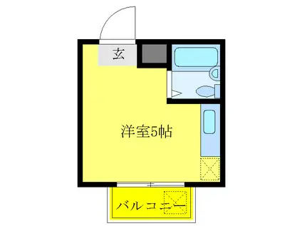 レジデンスネモト(ワンルーム/4階)の間取り写真